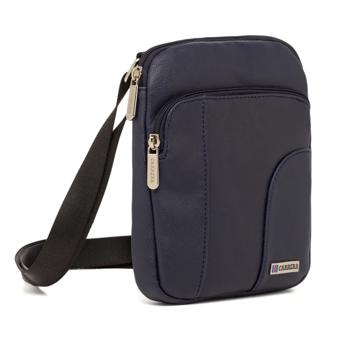 Borsa a tracolla blu da Uomo con logo frontale Carrera