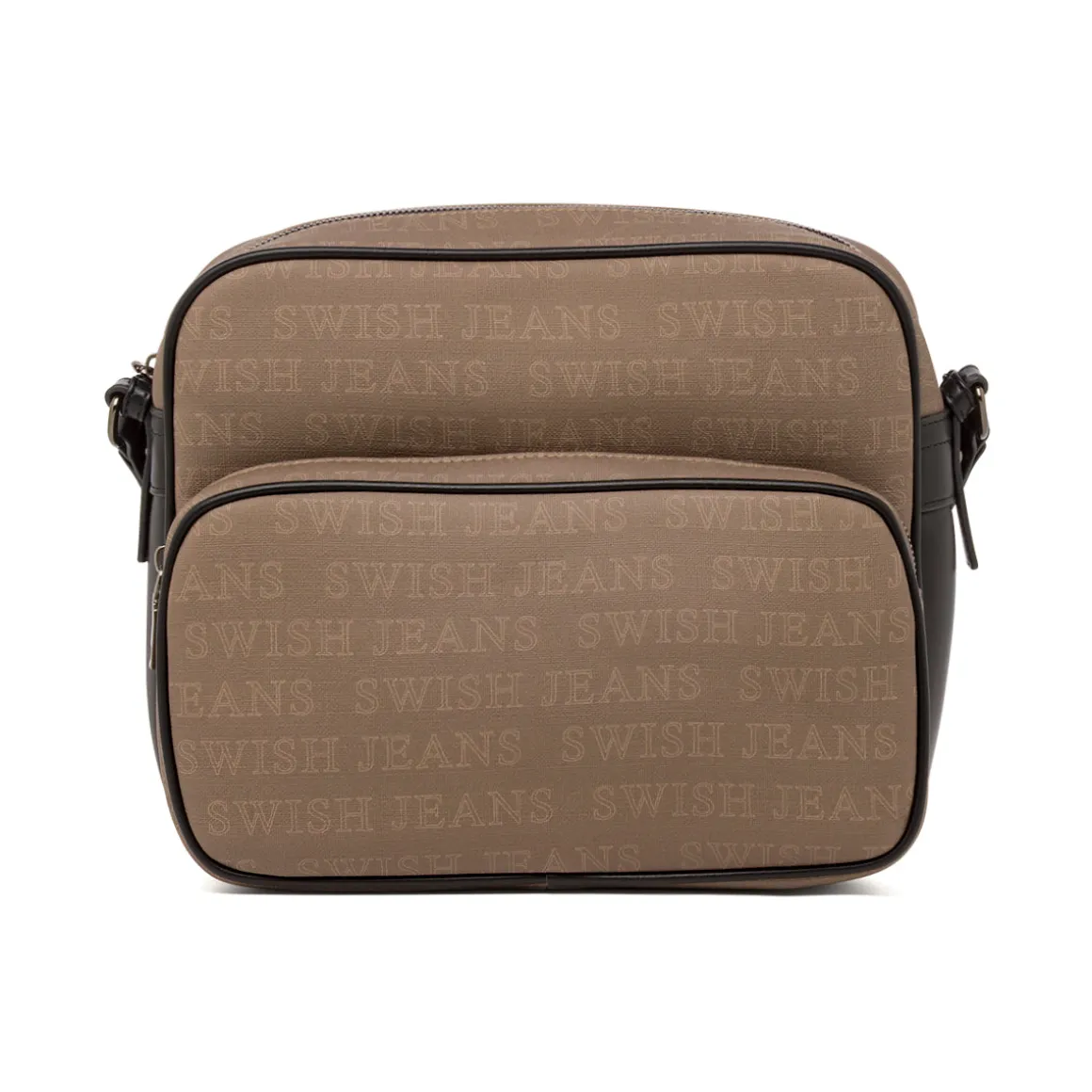 Borsa a Tracolla da Donna Marrone con Doppia Tasca Swish Jeans