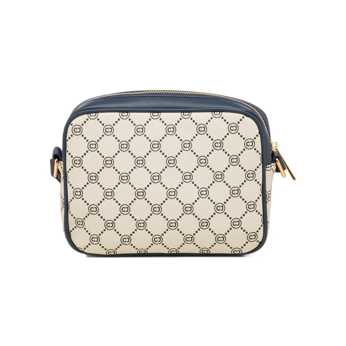 Borsa a tracolla da Donna bianco off-white e blu con logo Carrera Jeans