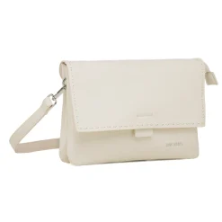 Borsa a tracolla donna bianca con dettagli cuciture a vista Lora Ferres