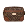 Borsa a tracolla marrone da Donna con stampa logo All Over Giulia Pieralli
