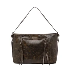 Borsa a tracolla marrone da Donna con dettagli zip Lora Ferres