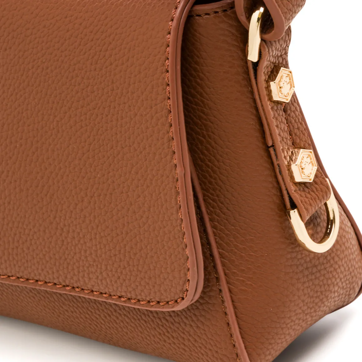 Borsa a Tracolla Marrone da Donna con ciondolo logo Lumberjack