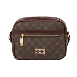 Borsa a tracolla marrone da Donna con logo Carrera