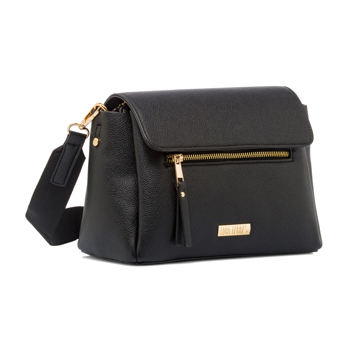 Borsa a tracolla nera da Donna con dettaglio zip Lora Ferres