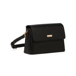 Borsa a tracolla nera da Donna con logo in metallo Lora Ferres