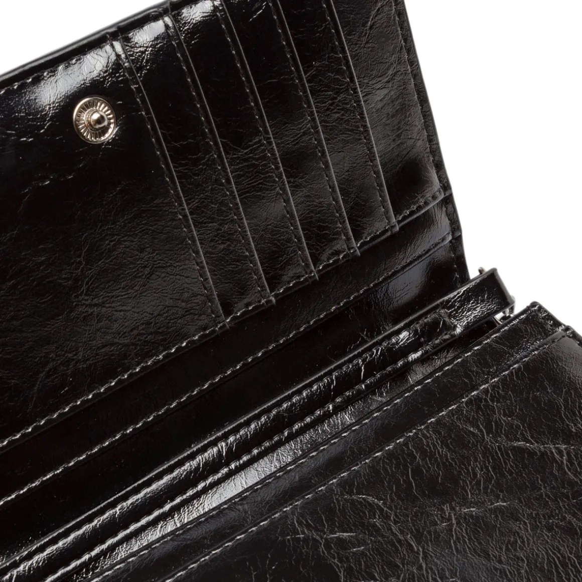 Borsa a tracolla nera da Donna effetto vernice Lora Ferres