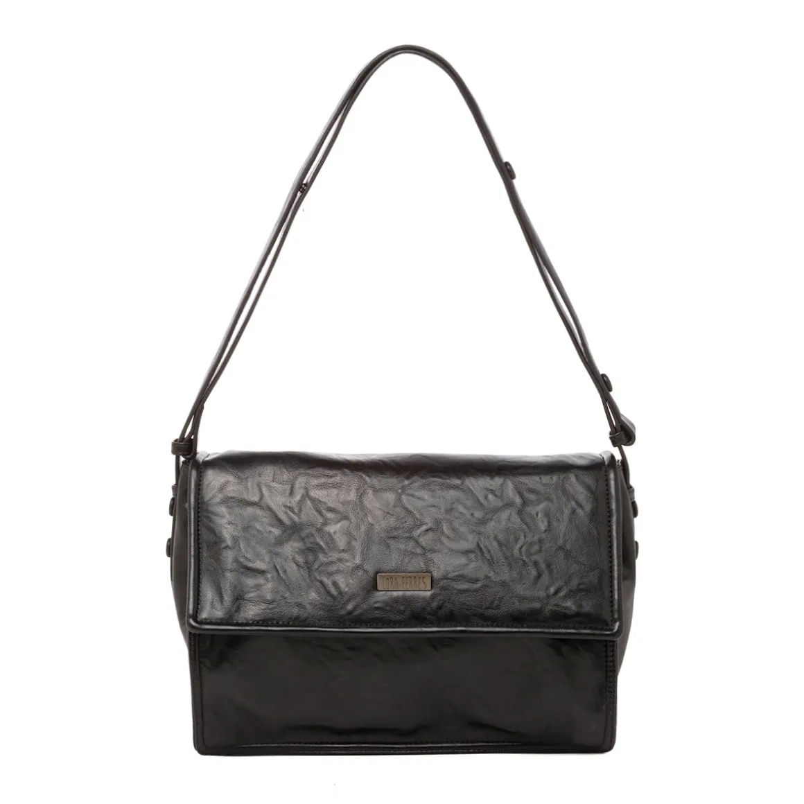 Borsa a tracolla nera da Donna effetto invecchiato Lora Ferres