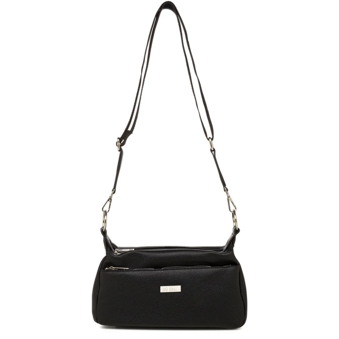 Borsa a tracolla nera da Donna con tasche e logo Lora Ferres