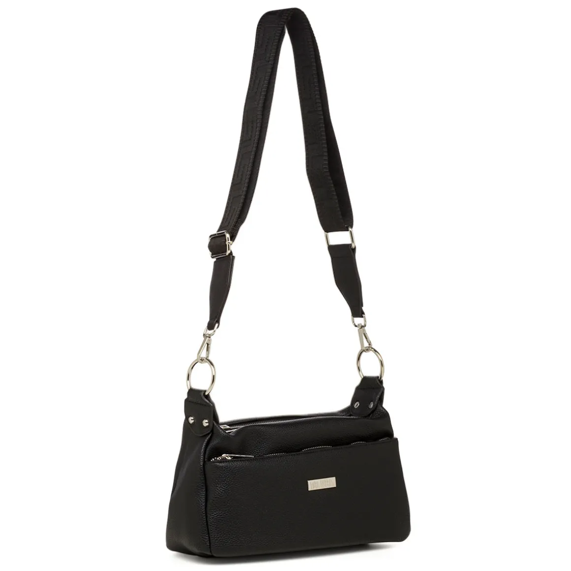 Borsa a tracolla nera da Donna con tasche e logo Lora Ferres