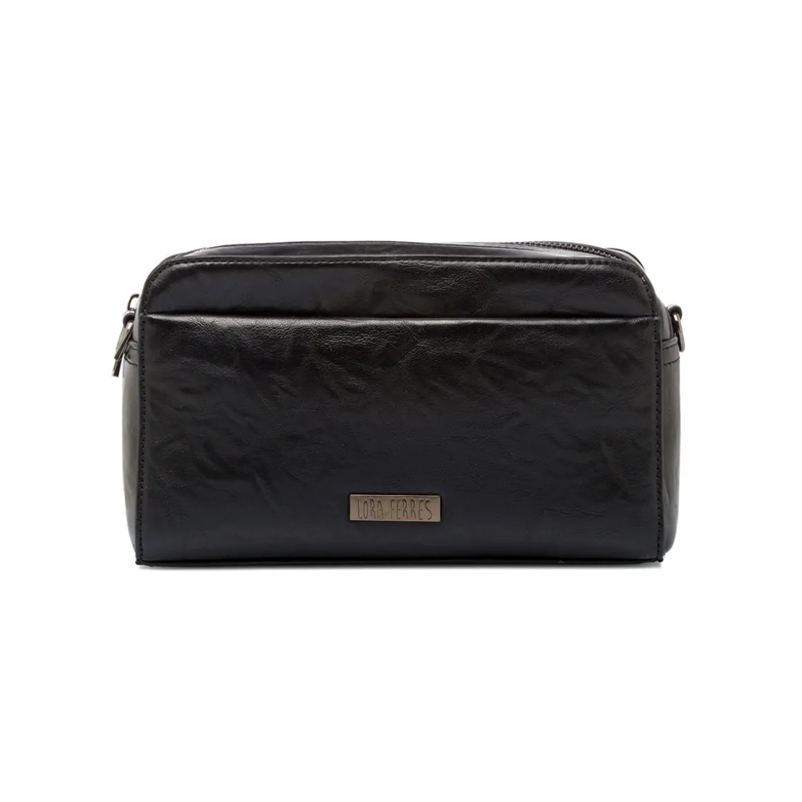 Borsa a tracolla nera da Donna con chiusura con zip Lora Ferres