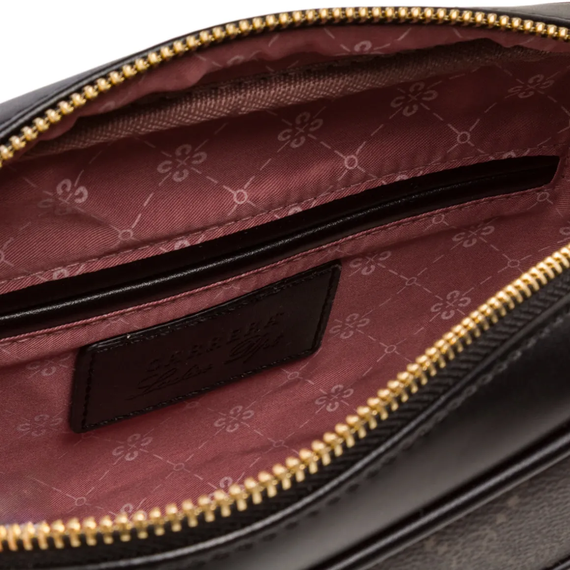 Borsa a tracolla nera da Donna con tasca frontale e logo Carrera