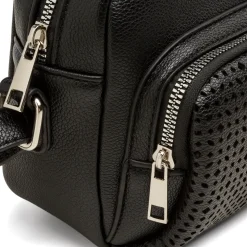Borsa a tracolla nera da Donna con dettagli traforati Lora Ferres