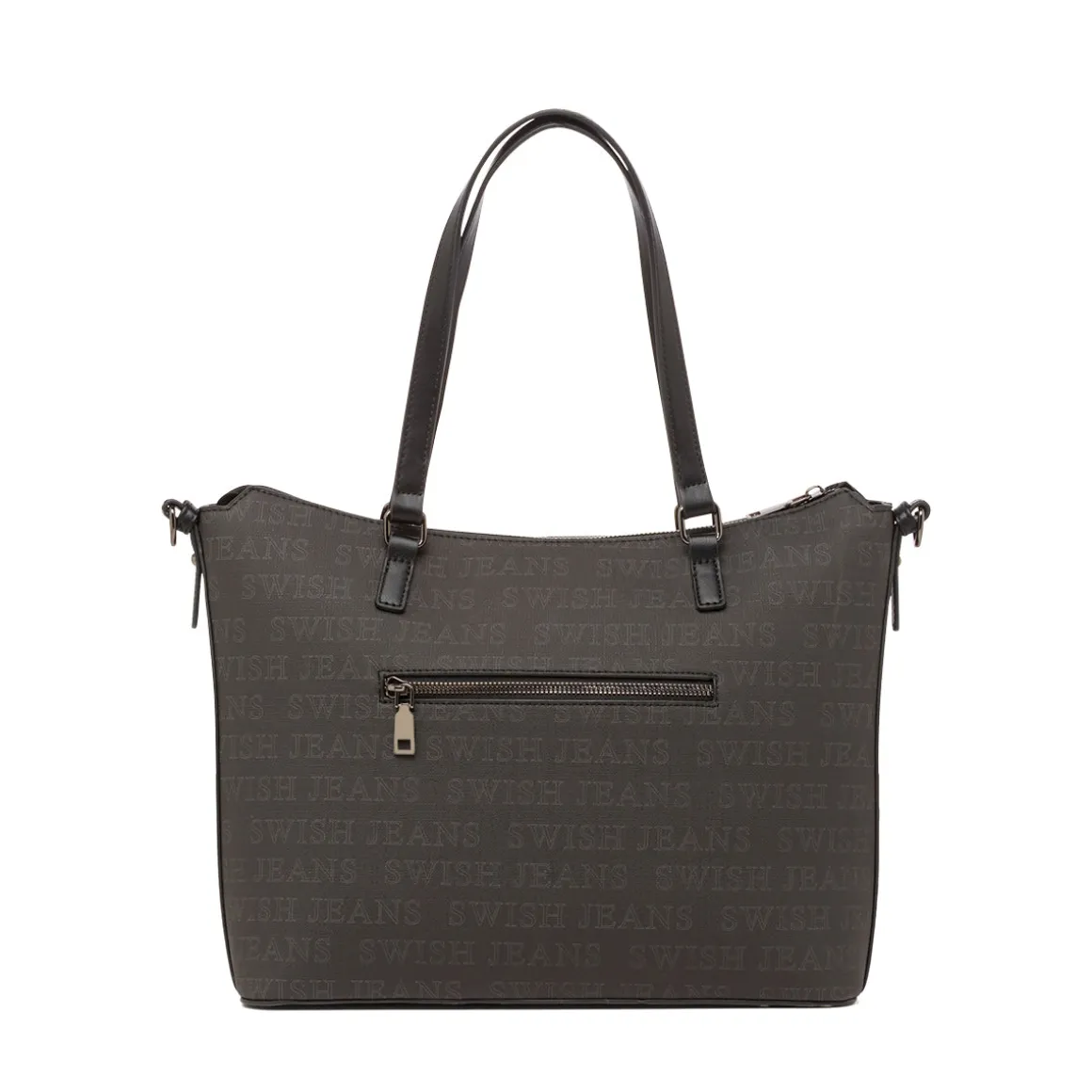 Borsa da Donna Nera con Logo All Over Swish Jeans