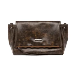 Borsa marrone effetto vintage da Donna Lora Ferres