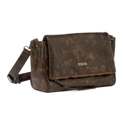 Borsa marrone effetto vintage da Donna Lora Ferres