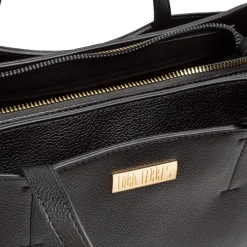 Borsa nera da Donna con dettaglio cuciture a vista Lora Ferres