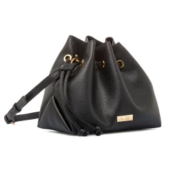 Borsa Secchiello da Donna Nera con Tracolla Regolabile Lora Ferres