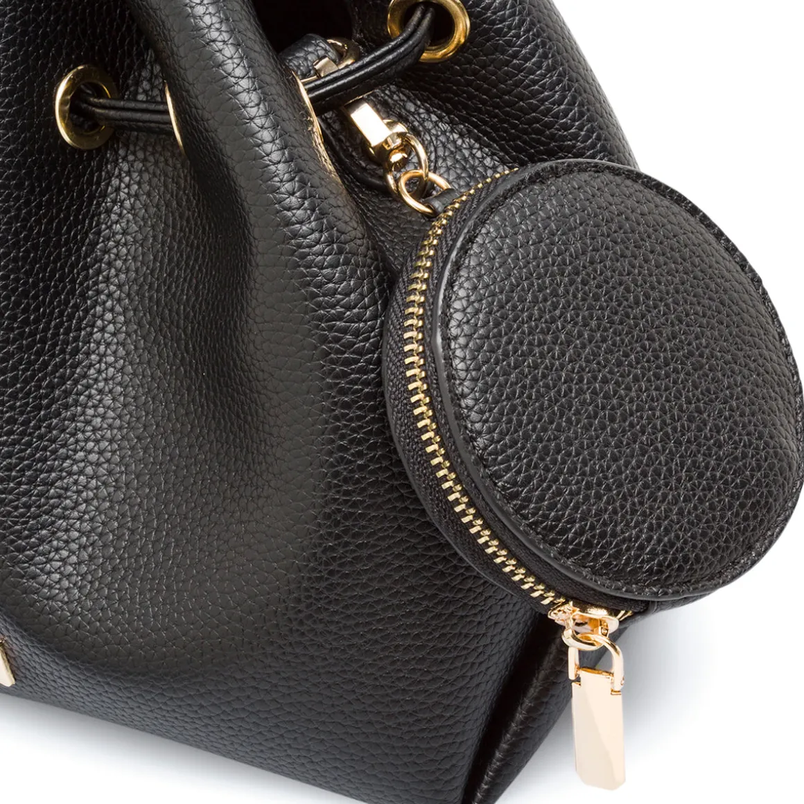 Borsa Secchiello da Donna Nera con Tracolla Regolabile Lora Ferres