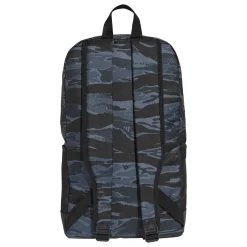 Borsa sport blu navy e nera con stampa mimetica e logo frontale adidas