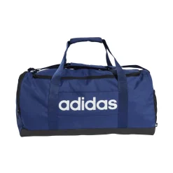 Borsa sportiva blu con logo frontale adidas