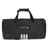 Borsa sportiva nera con etichetta logo frontale adidas