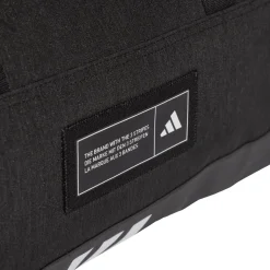 Borsa sportiva nera con etichetta logo frontale adidas