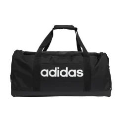 Borsa sportiva nera con logo frontale adidas