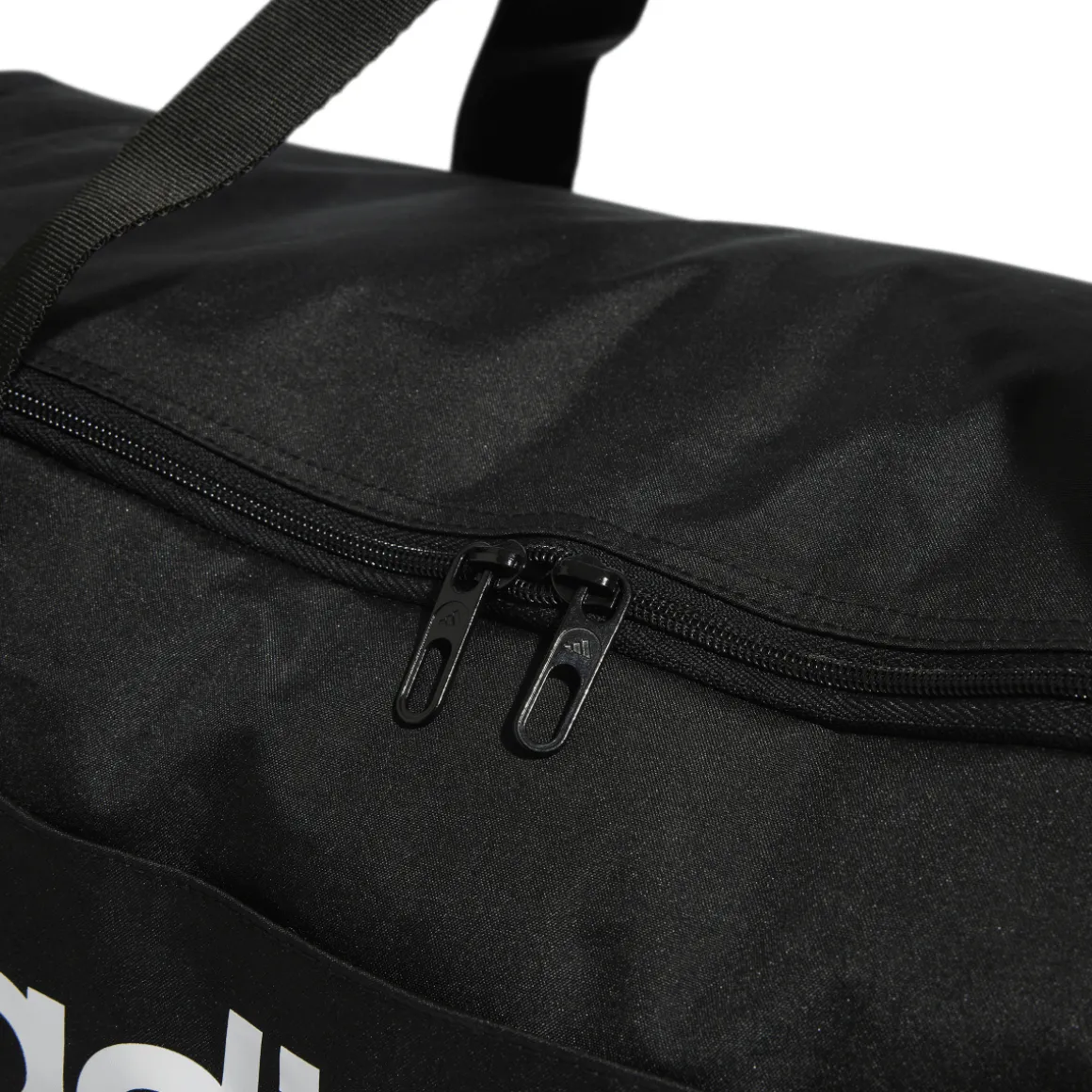 Borsa sportiva nera con logo frontale adidas