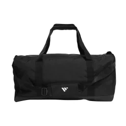 Borsa sportiva nera con logo frontale adidas