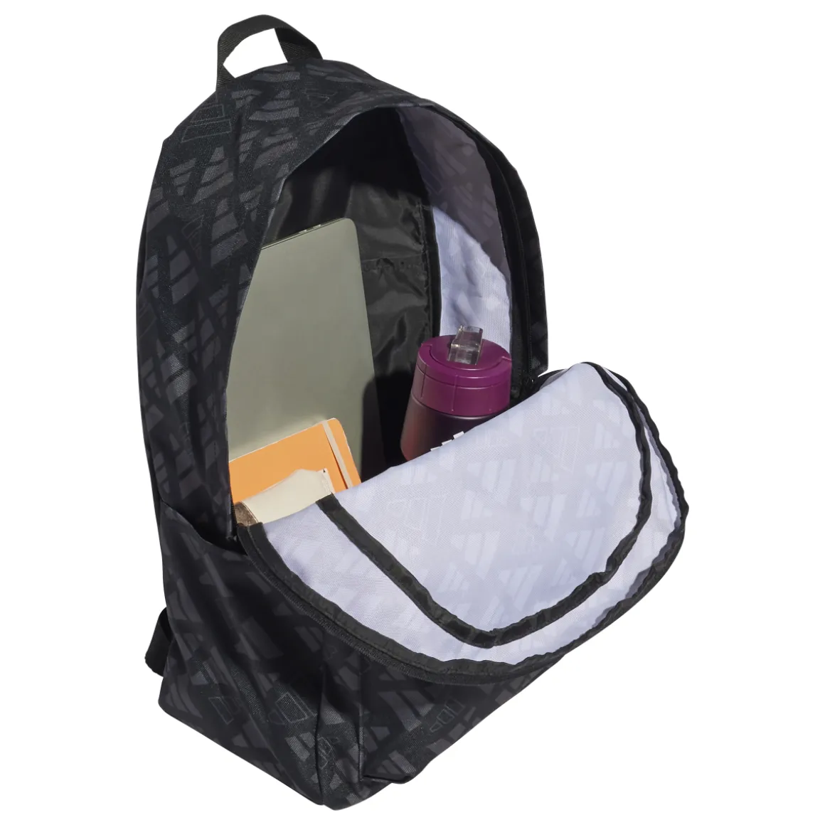 Borsa sportiva nera Unisex con stampa adidas
