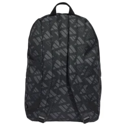 Borsa sportiva nera Unisex con stampa adidas