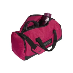 Borsa sportiva rosa con etichetta logo frontale adidas