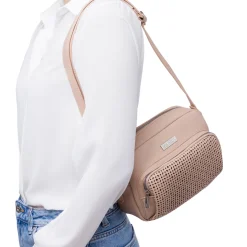 Borse a tracolla beige da Donna con dettagli traforati Lora Ferres