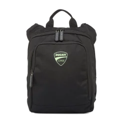 Borsello a tracolla da Uomo nero con logo verde fluo Ducati Corse