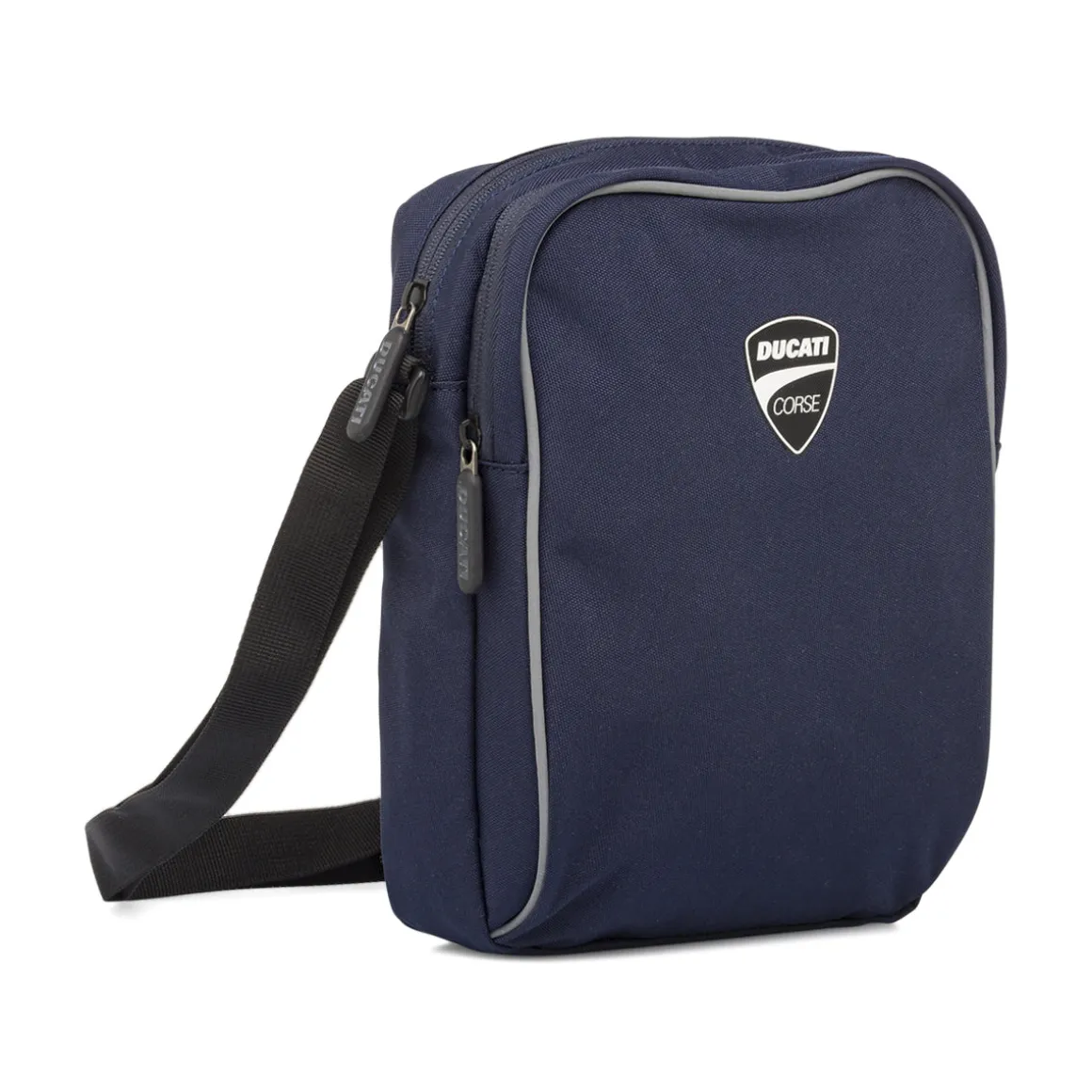 Borsello a tracolla da Uomo blu con logo bianco Ducati Corse