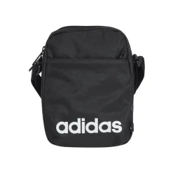 Borsello nero con tasca e logo frontale adidas