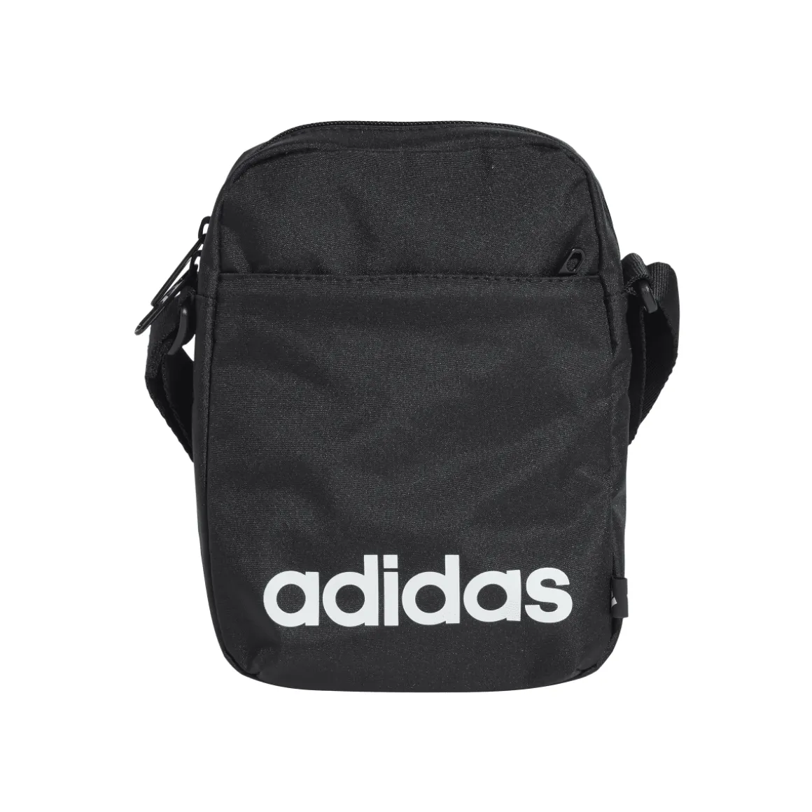 Borsello nero con tasca e logo frontale adidas
