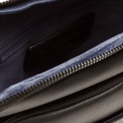 Borsello nero da Uomo con diversi scomparti e logo Carrera Jeans