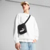 Borsello sportivo nero con tasche e tracolla con logo Puma Phase