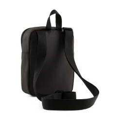 Borsello sportivo nero con tasche e tracolla con logo Puma Phase