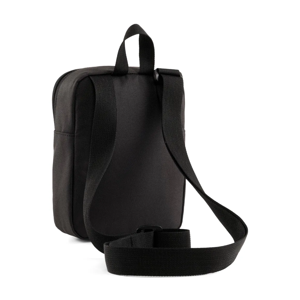 Borsello sportivo nero con tasche e tracolla con logo Puma Phase