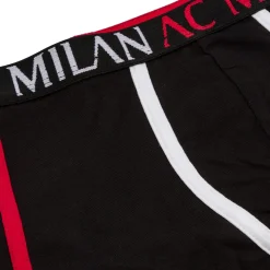 Boxer neri da bambino con logo Milan