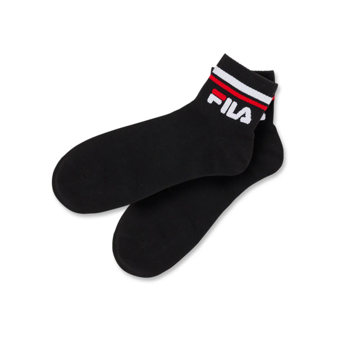 Calzini 3 paia neri corti in Cotone con logo Fila