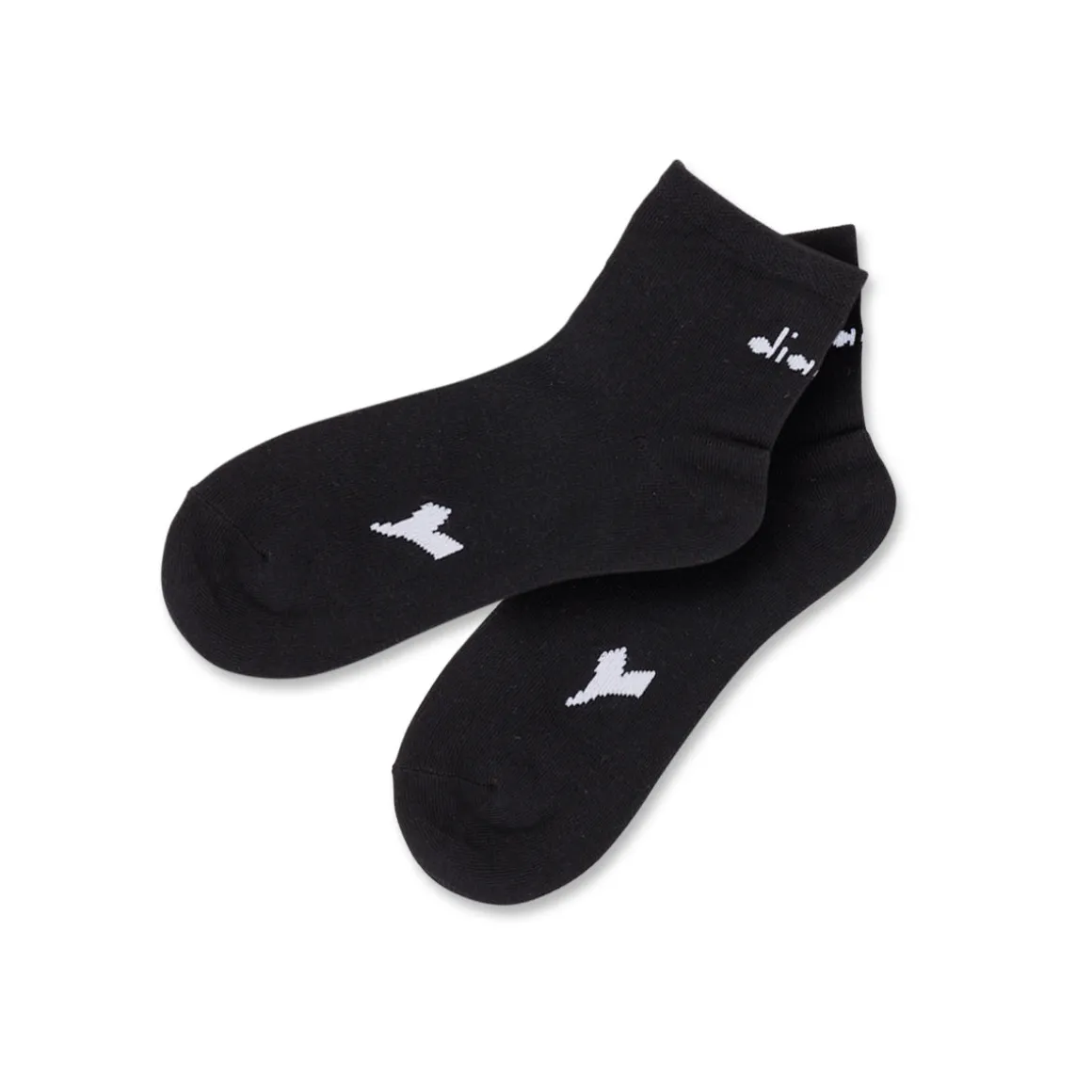 Calzini 3 paia neri in Cotone con logo Diadora
