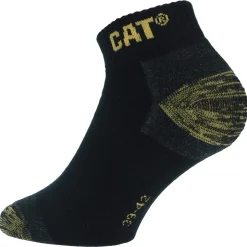 Calzini corti neri tecnici in cotone unisex Caterpillar