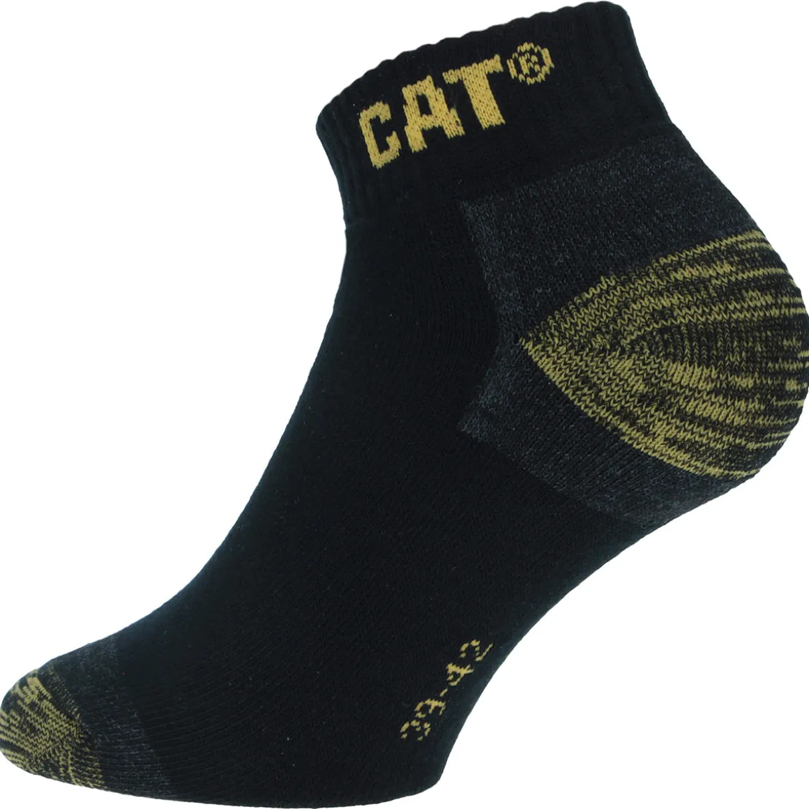 Calzini corti neri tecnici in cotone unisex Caterpillar