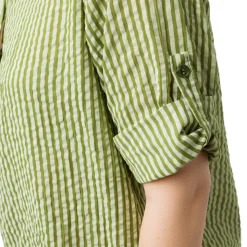 Camicia da Donna a righe Verde chiaro e scuro in cotone Swish Jeans