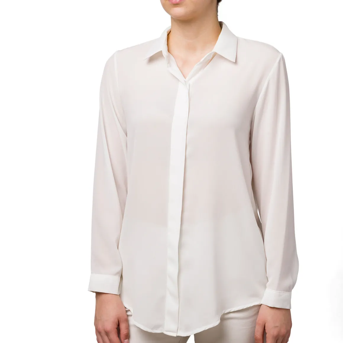Camicia da donna bianca velata Swish Jeans