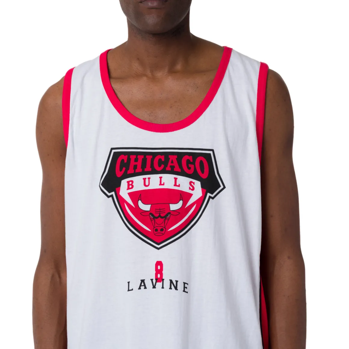 Canotta sportiva da Uomo in Cotone bianca Chicago Bulls NBA